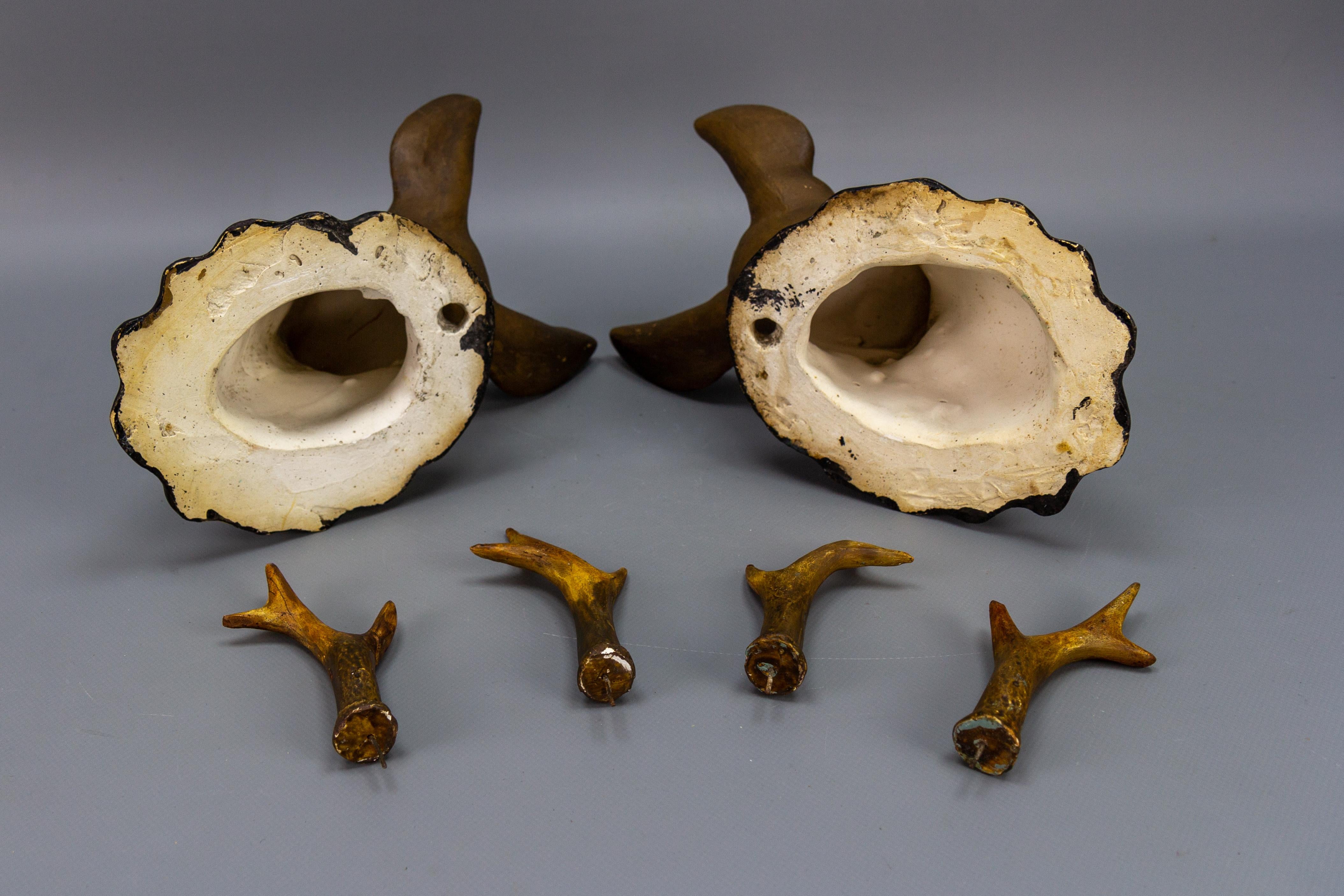 Pair of Roe Deer Heads, Wall Decoration, Germany, 1930s For Sale 10
