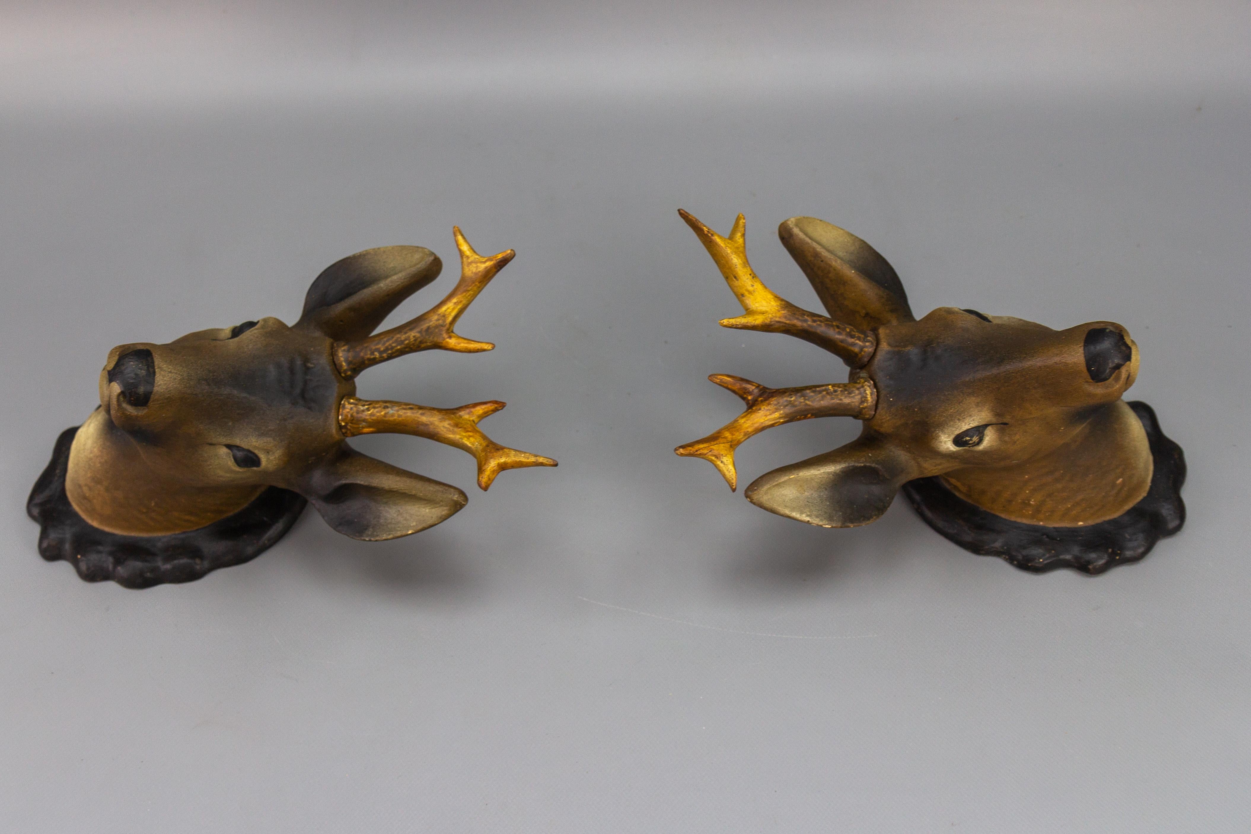 Pair of Roe Deer Heads, Wall Decoration, Germany, 1930s For Sale 11