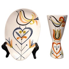 Pair of Roger Capron French Ceramics Vallauris, 1960