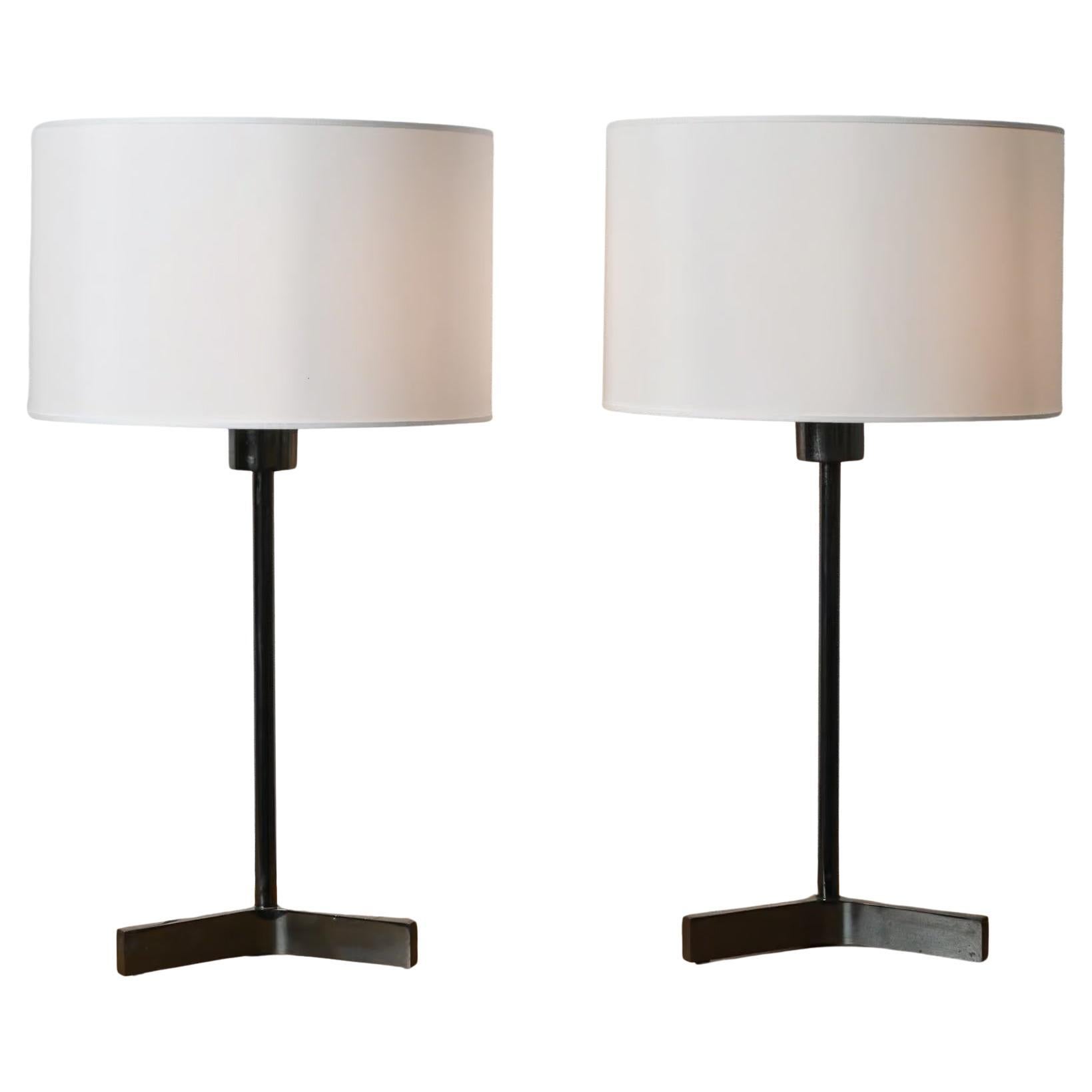 Pareja de lámparas de mesa Roger Fatus modelo 6111 de Disderot
