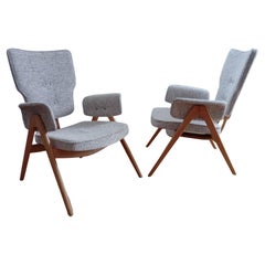 Pair of Roger Landault designer armchairs Circa 1950