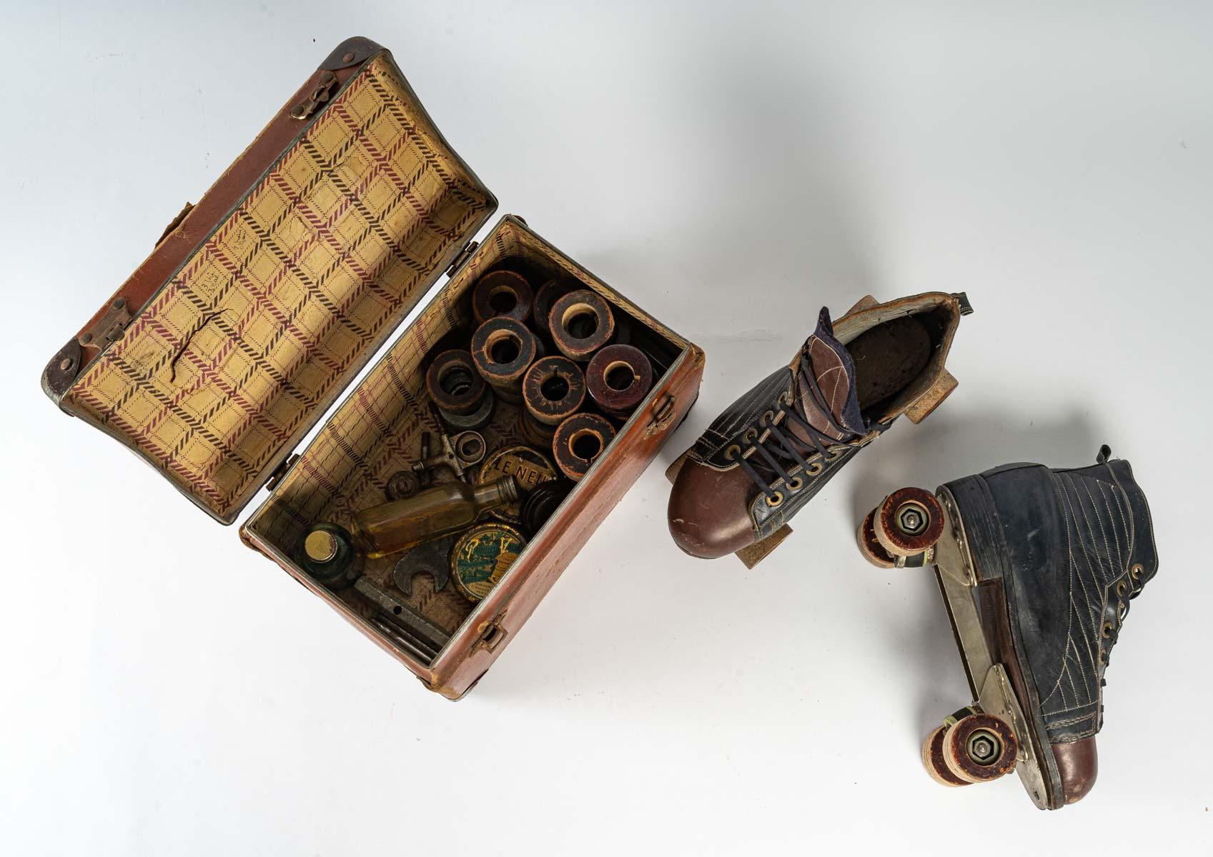 Pair of Rollerblades in Its Box, 1960s 3