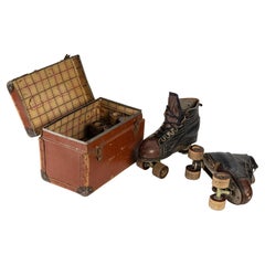 Vintage Pair of Rollerblades in Its Box, 1960s