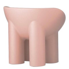 Pair of Roly Poly Armchairs in Pink with Cushions by Faye Toogood