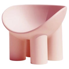 Pair of Roly Poly Armchairs in Pink with Cushions by Faye Toogood