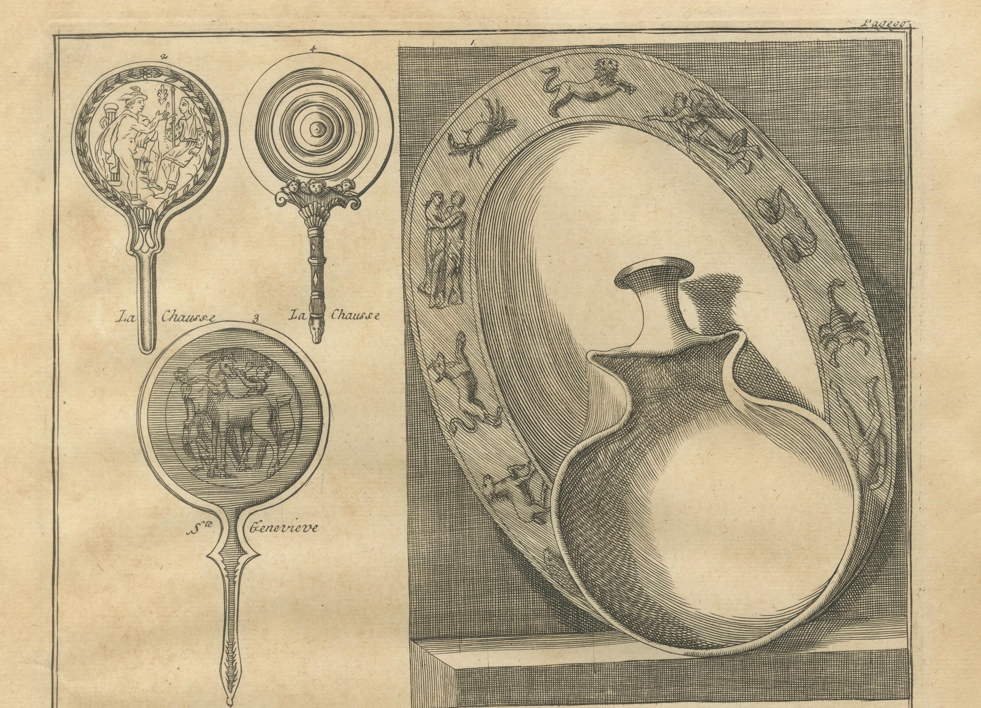 Pair of Roman Antiquities & Classical Bronze Objects Engravings, 1721