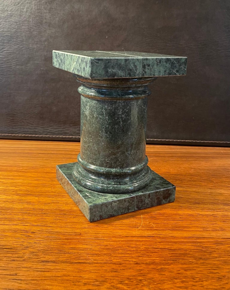 Pair of Roman Column Marble Bookends For Sale at 1stDibs