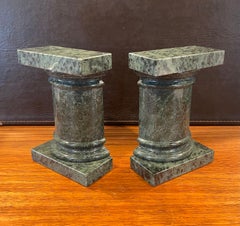 Pair of Roman Column Marble Bookends