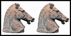 Pair of Roman Horse in Terracotta,  20th Century
