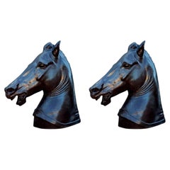Pair of Roman Horse in Terracotta,  20th Century