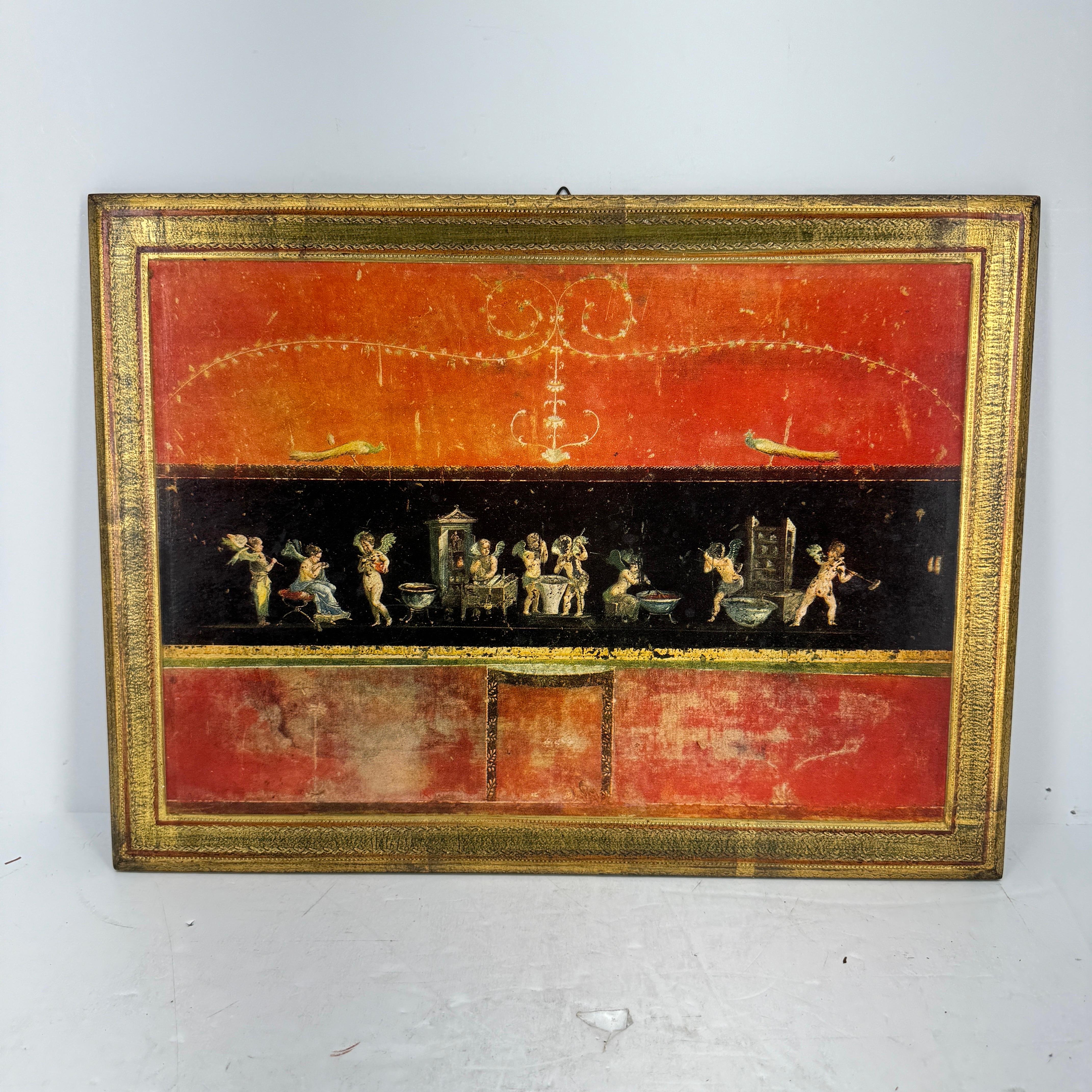 Paar römische Haus der Vettii Florentine Tafeln in vergoldeten Holzrahmen, Pompeji. im Angebot 6
