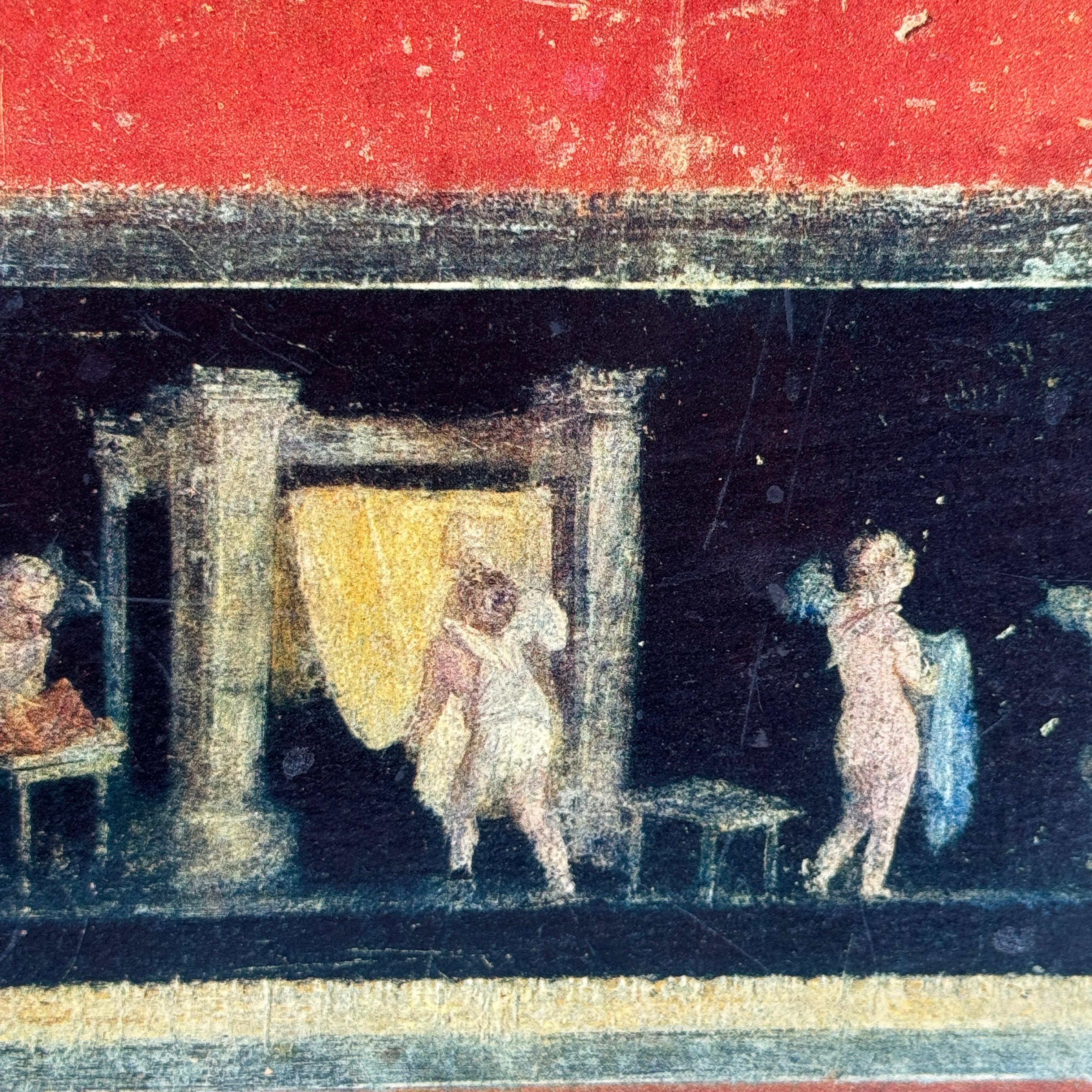 Paar römische Haus der Vettii Florentine Tafeln in vergoldeten Holzrahmen, Pompeji. im Angebot 8