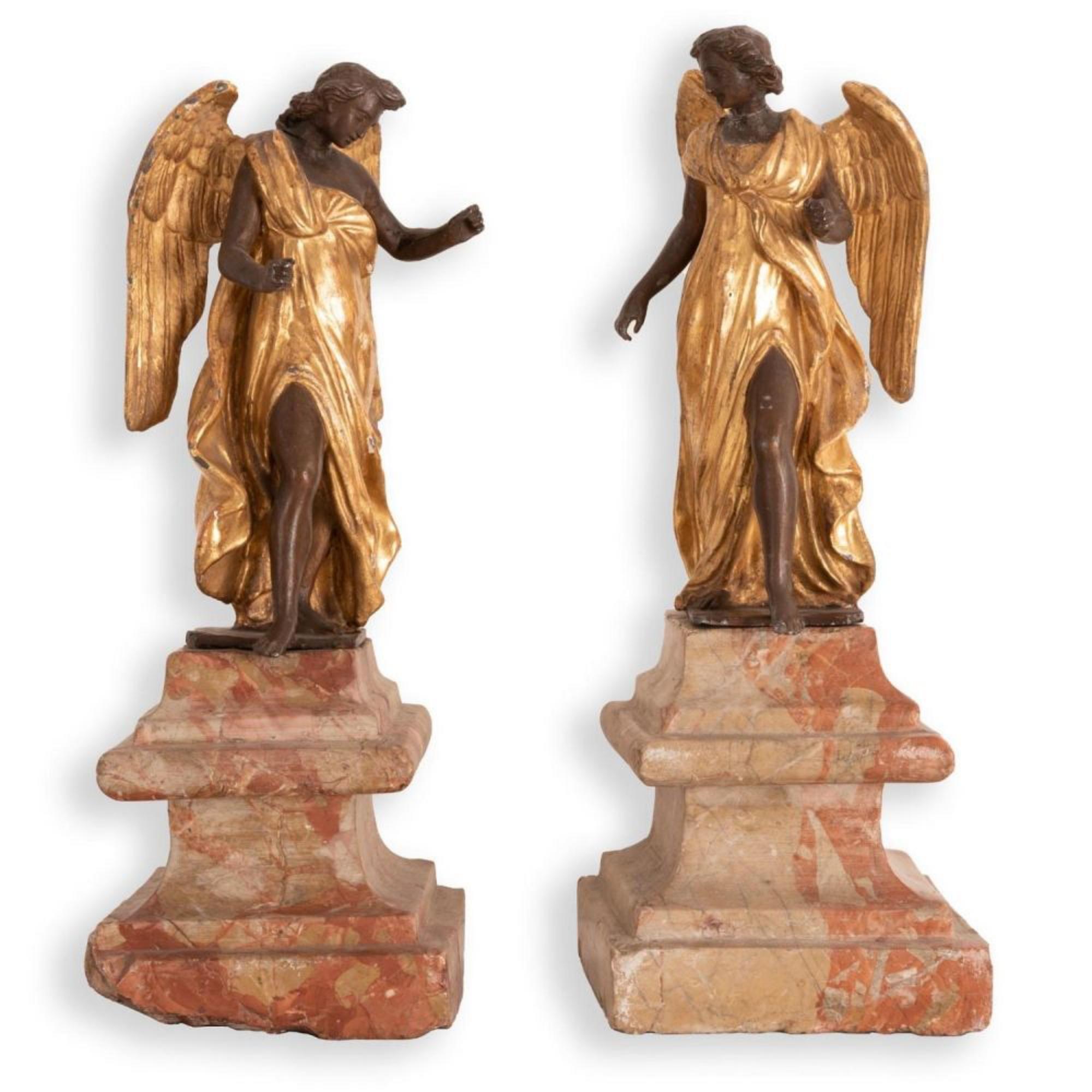 Fait main Paire de sculptures romaines Début du 18e siècle en vente