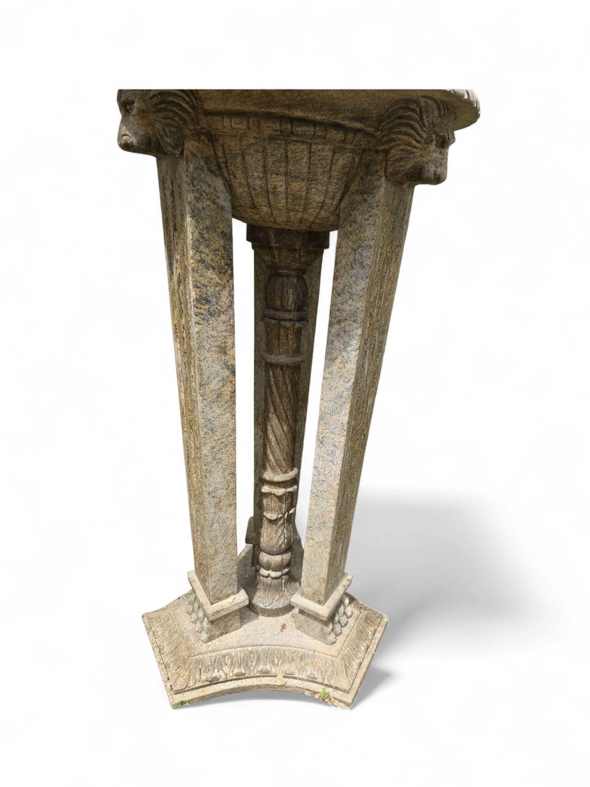 Pair of Roman-Style Granite Pedestals, Italy, 1950s For Sale 2