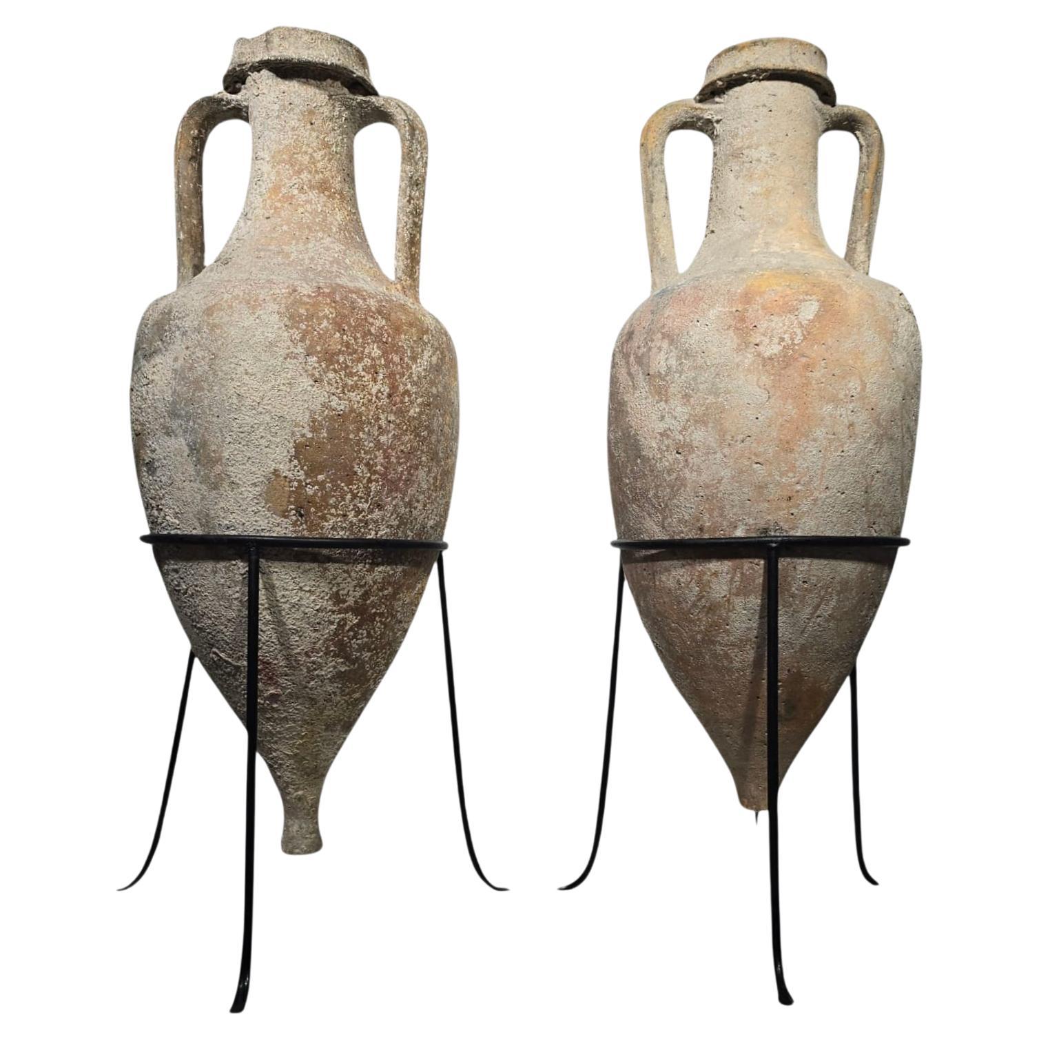 Coppia di Anfore romane in terracotta, III-I secolo a.C. in vendita