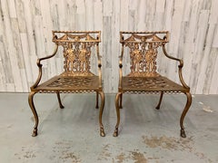 Pair of Romanesque Garden Chairs