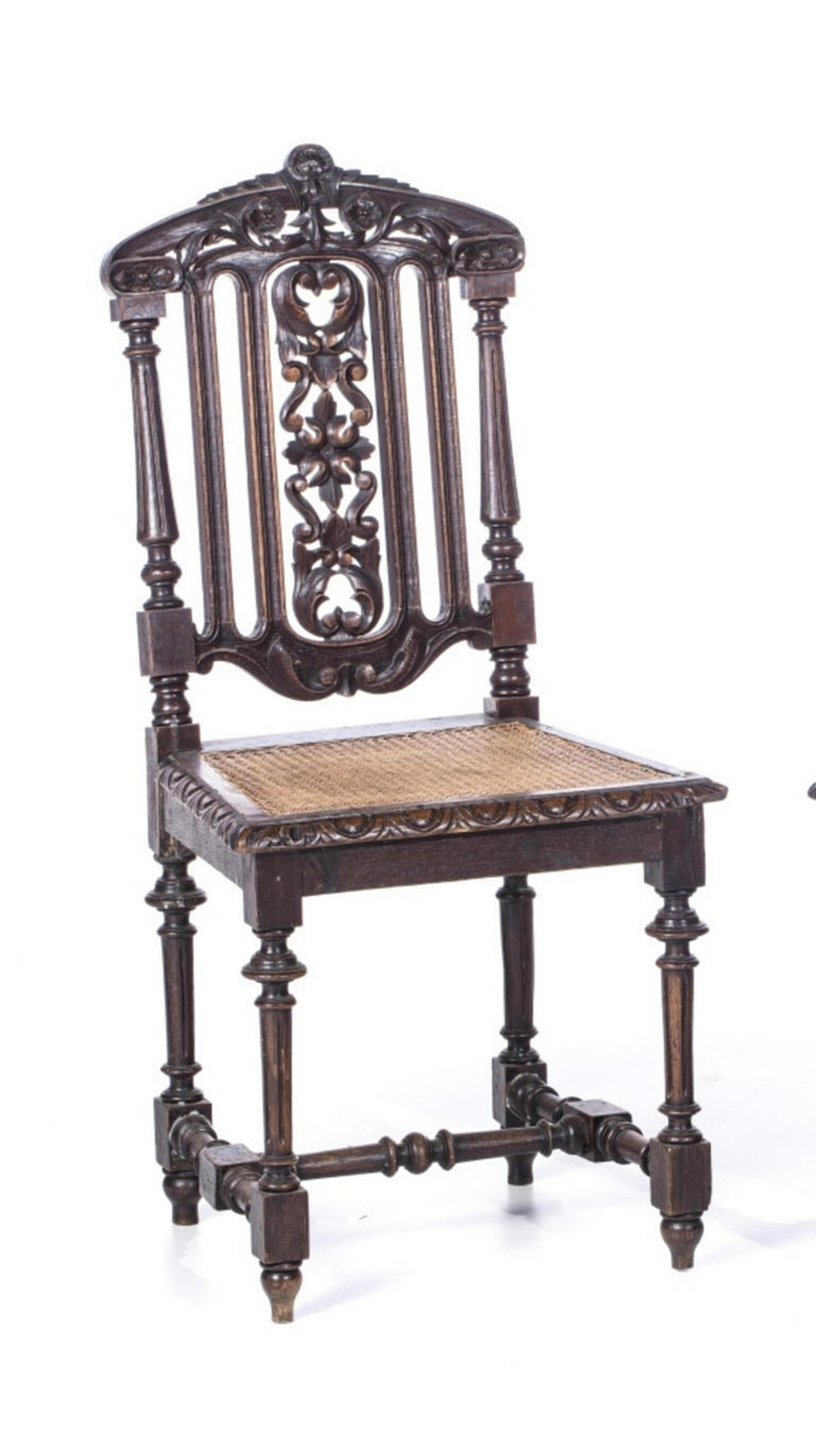 Portugais Paire de chaises romantiques, 19e siècle en vente