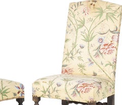 Pair of romantic high chairs - 19th century