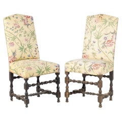 Pair of romantic high chairs - 19th century