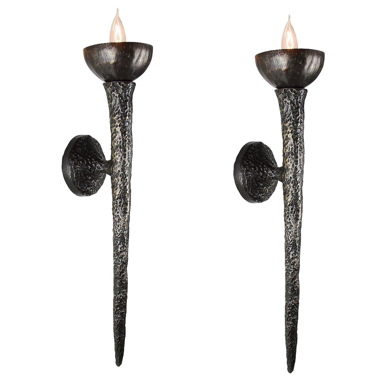 Paire d'appliques en bronze de Rome