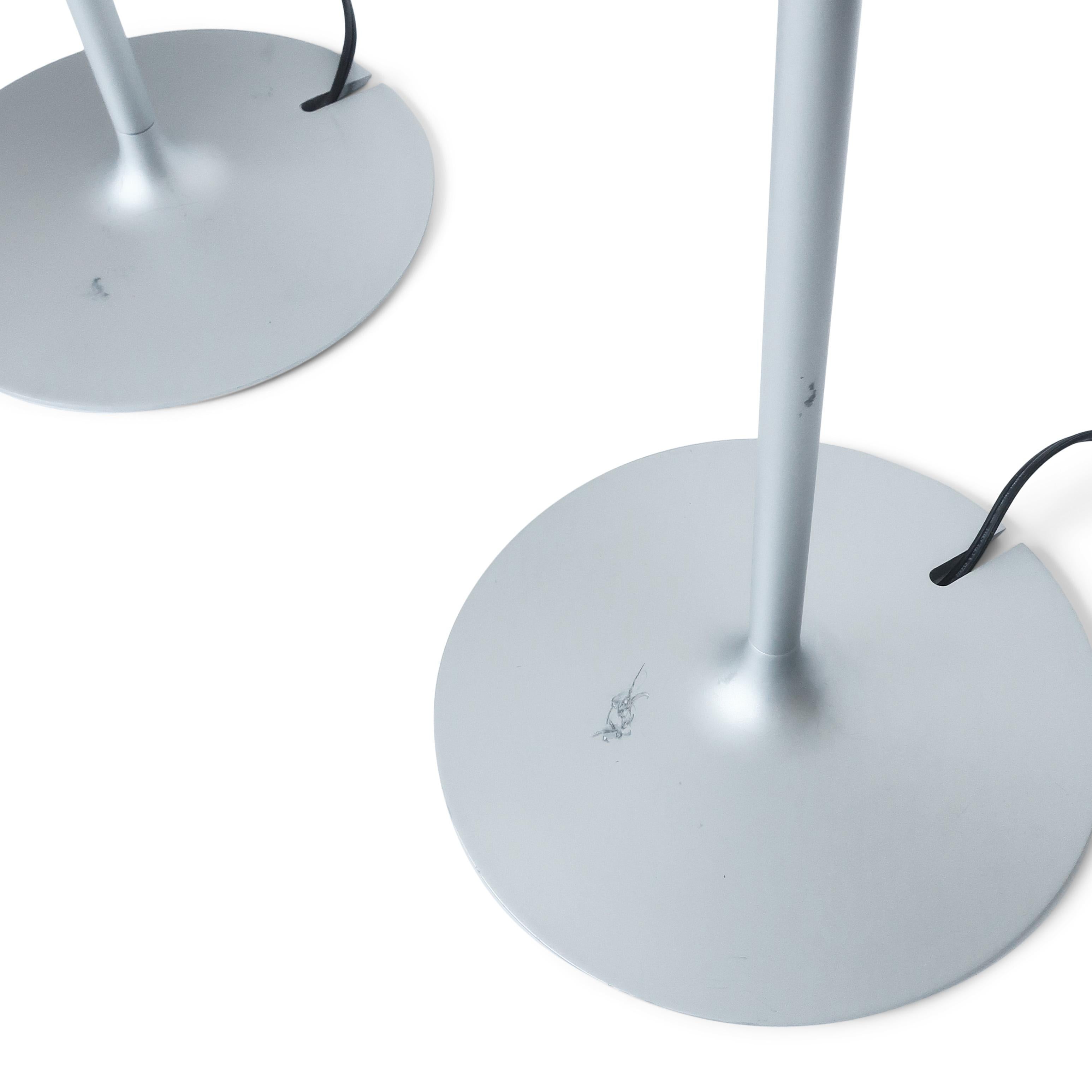 Aluminum Pair of Romeo Moon Table Lamps by Philippe Stark for Flos