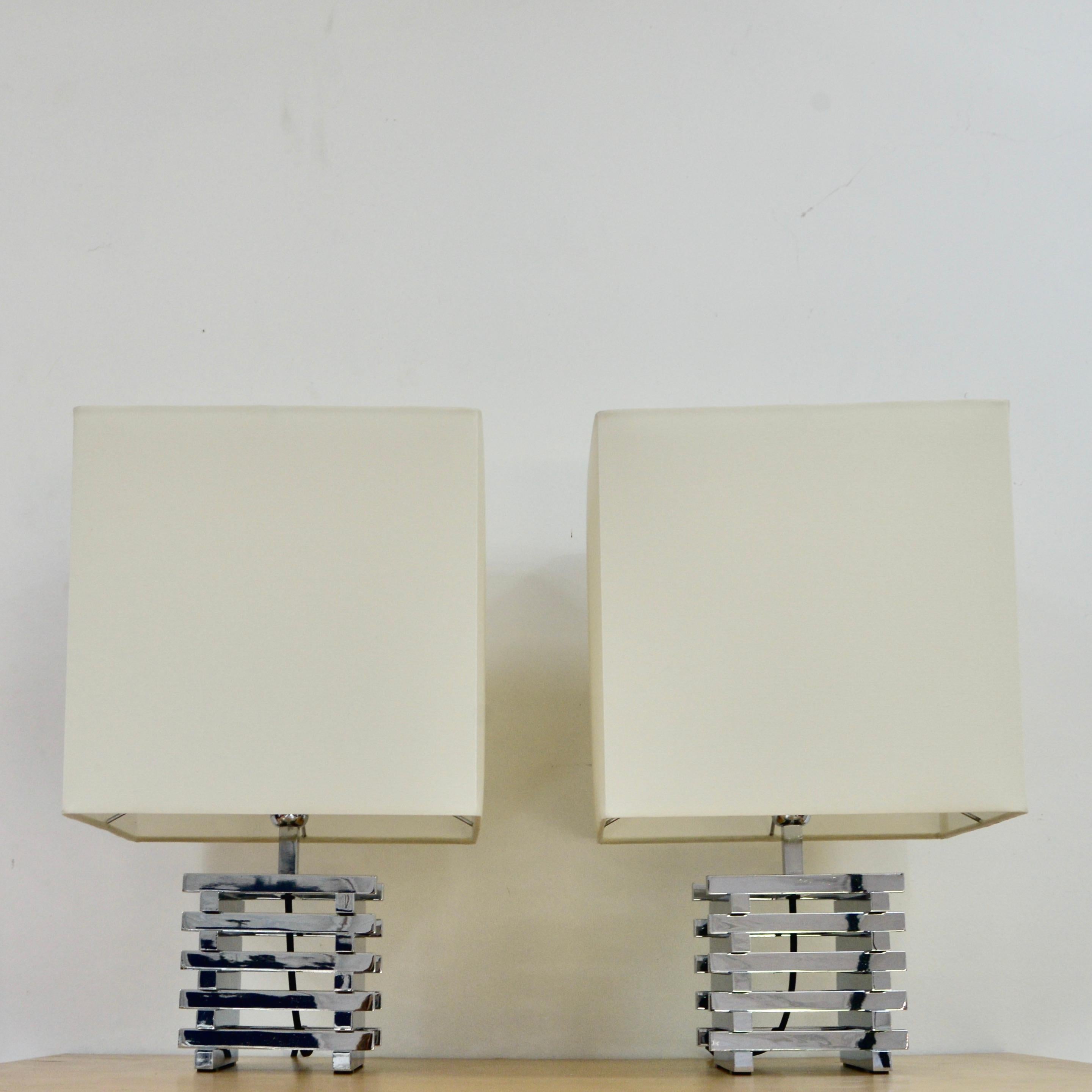Polished Pair of Romeo Rega Table Lamps