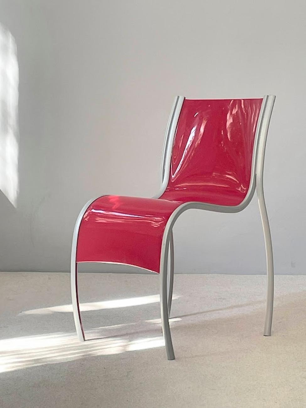Modern Pair of Ron Arad Red FPE Side chairs Kartell Italy  For Sale