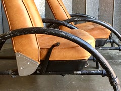 Pair of Ron Arad Rover chairs in tan leather