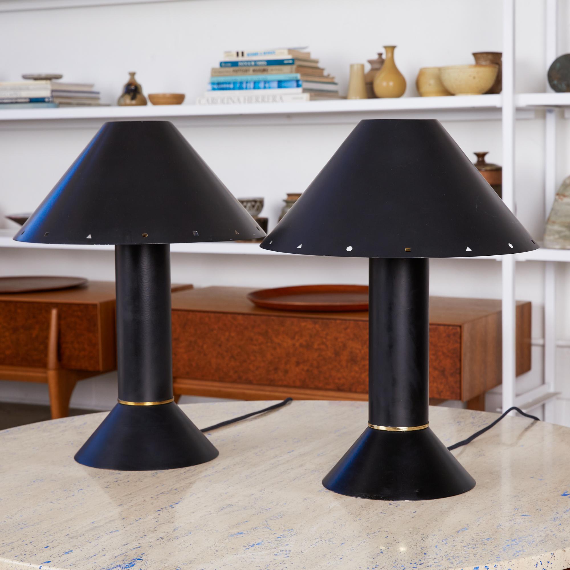 Post-Modern Pair of Ron Rezek Table Lamps