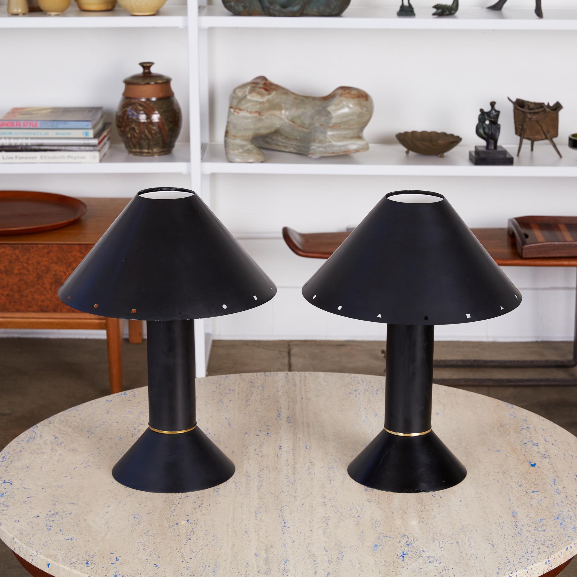 American Pair of Ron Rezek Table Lamps