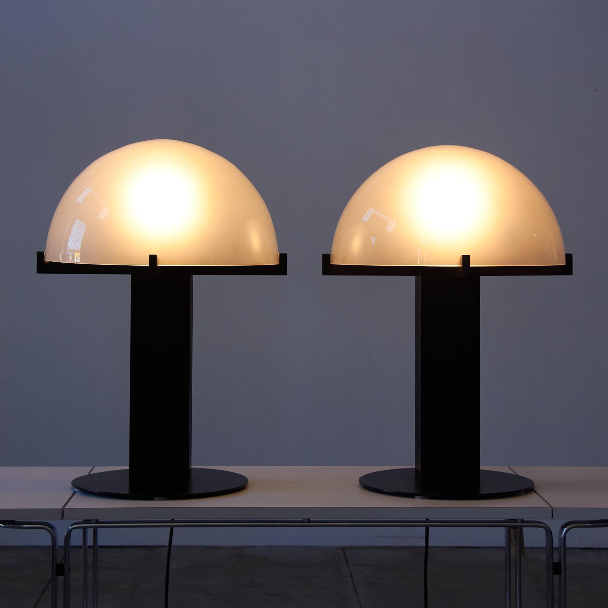 Metal Pair of Ron Rezek Table Lamps