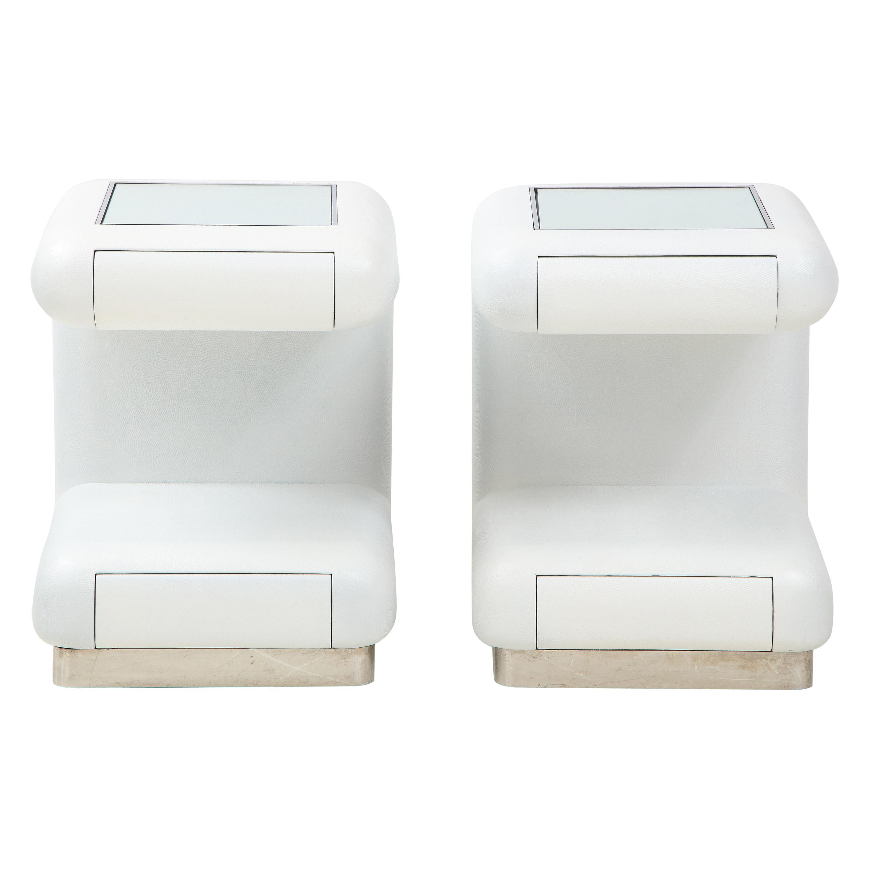 Pair of Ron Seff Night Stands / End Tables For Sale