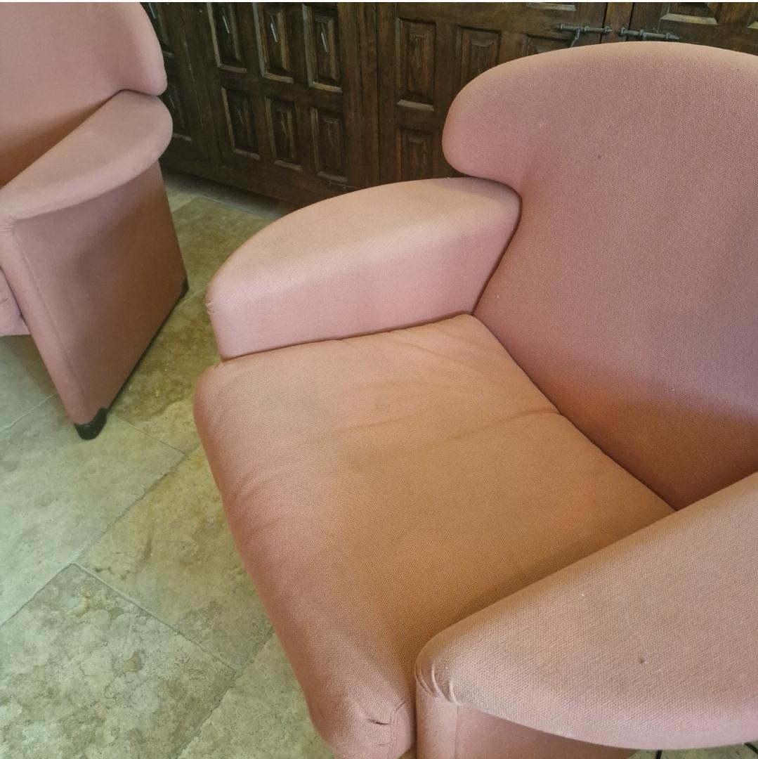 Italian Pair of RONDA armchairs by Afra et Tobia Scarpa For Sale