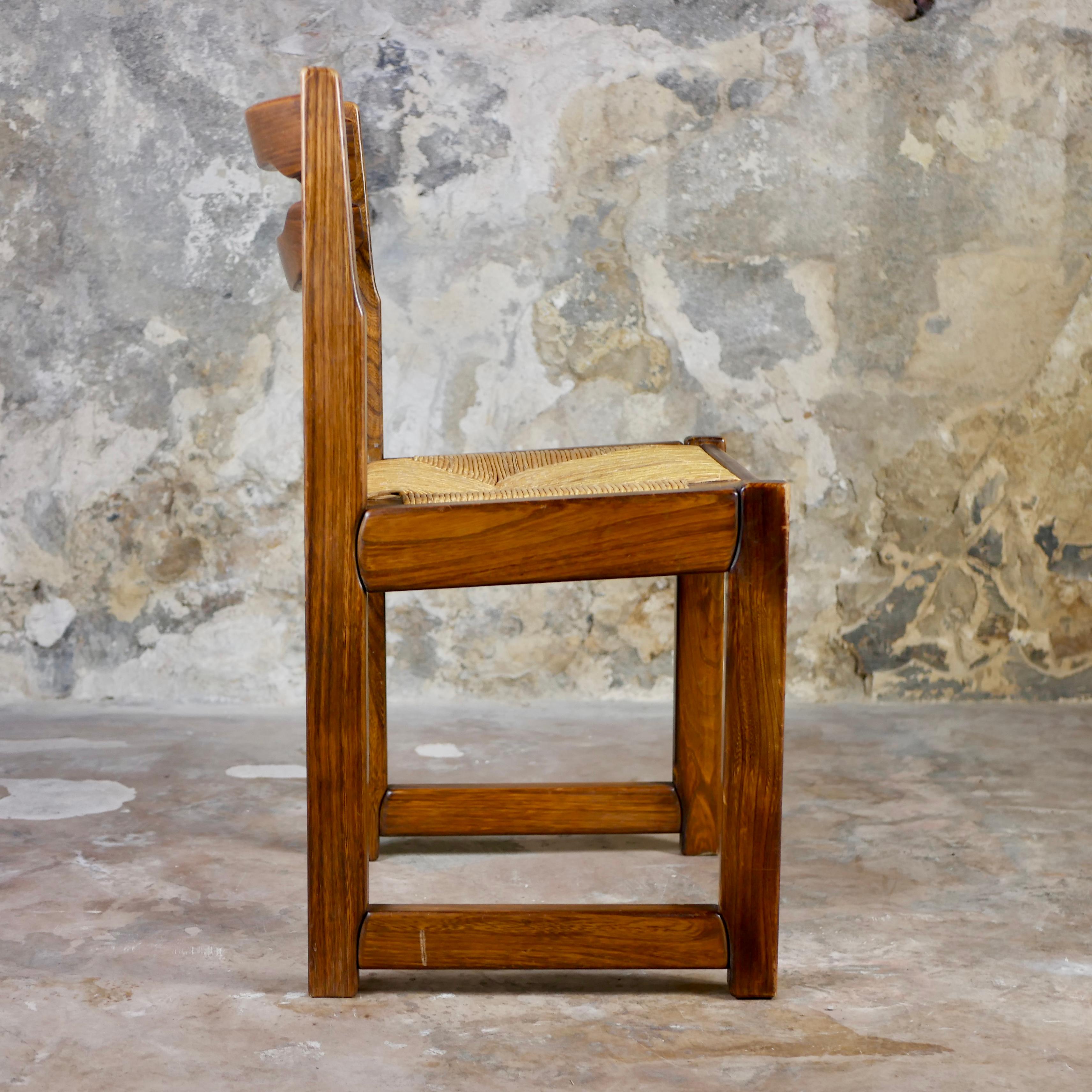 Paar Sessel aus Seil und Ulmenholz im Stil von Maison Regain, Frankreich, 1970er Jahre im Angebot 6