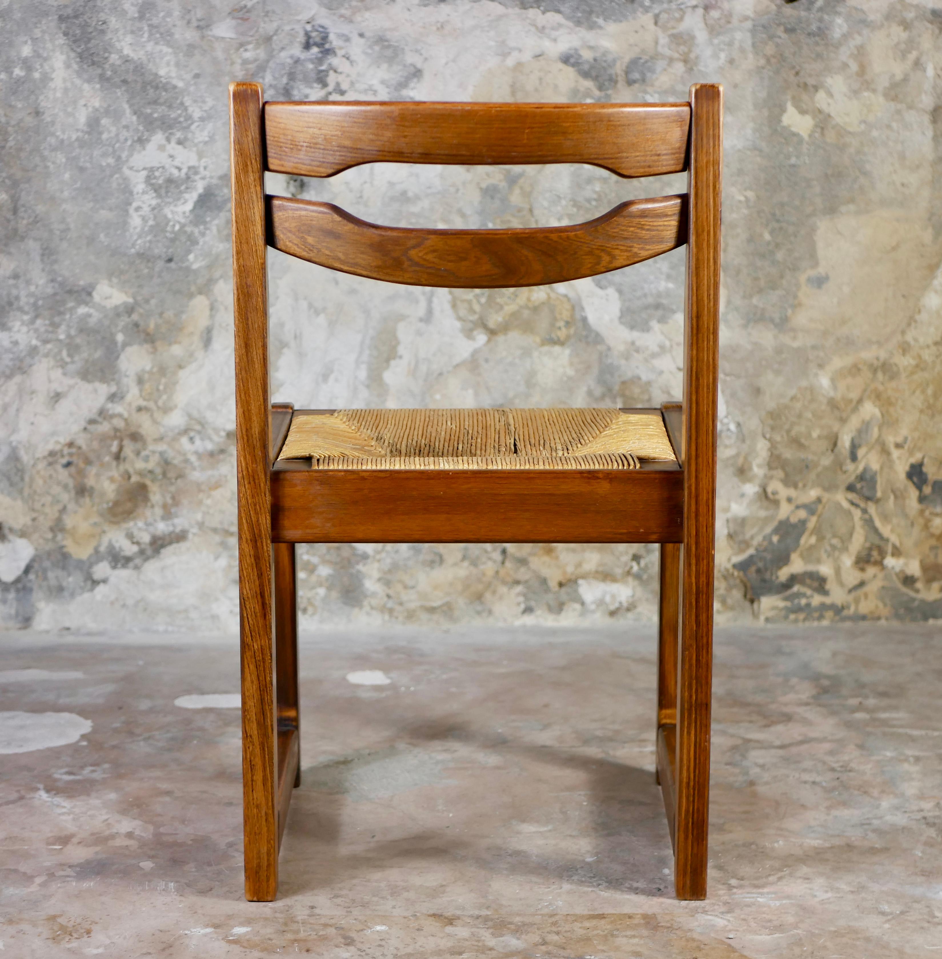 Paar Sessel aus Seil und Ulmenholz im Stil von Maison Regain, Frankreich, 1970er Jahre im Angebot 7