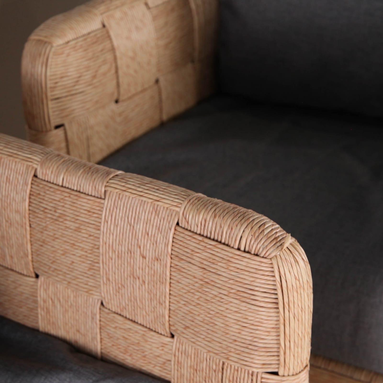 Paire de fauteuils en corde en vente 4