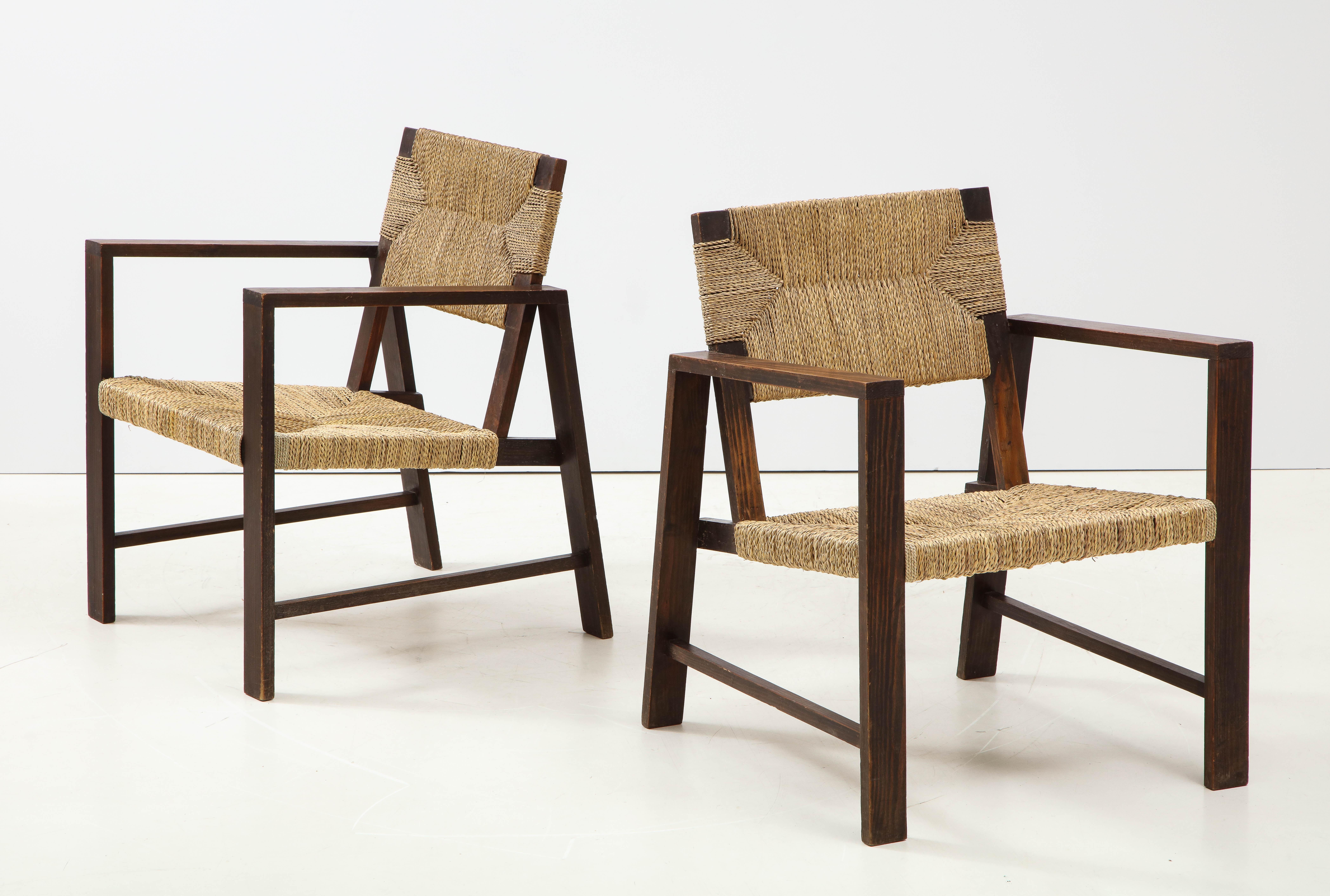 Pair of Rope Armchairs, France, circa 1925 5