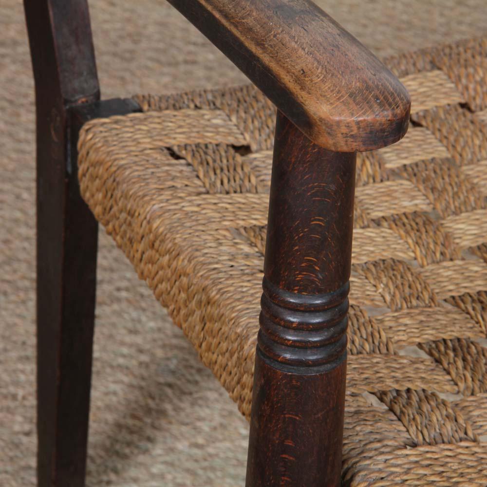 Pair of rope armchairs in the Audoux and Minet style, 1950s im Zustand „Gut“ im Angebot in MONTESSON, FR