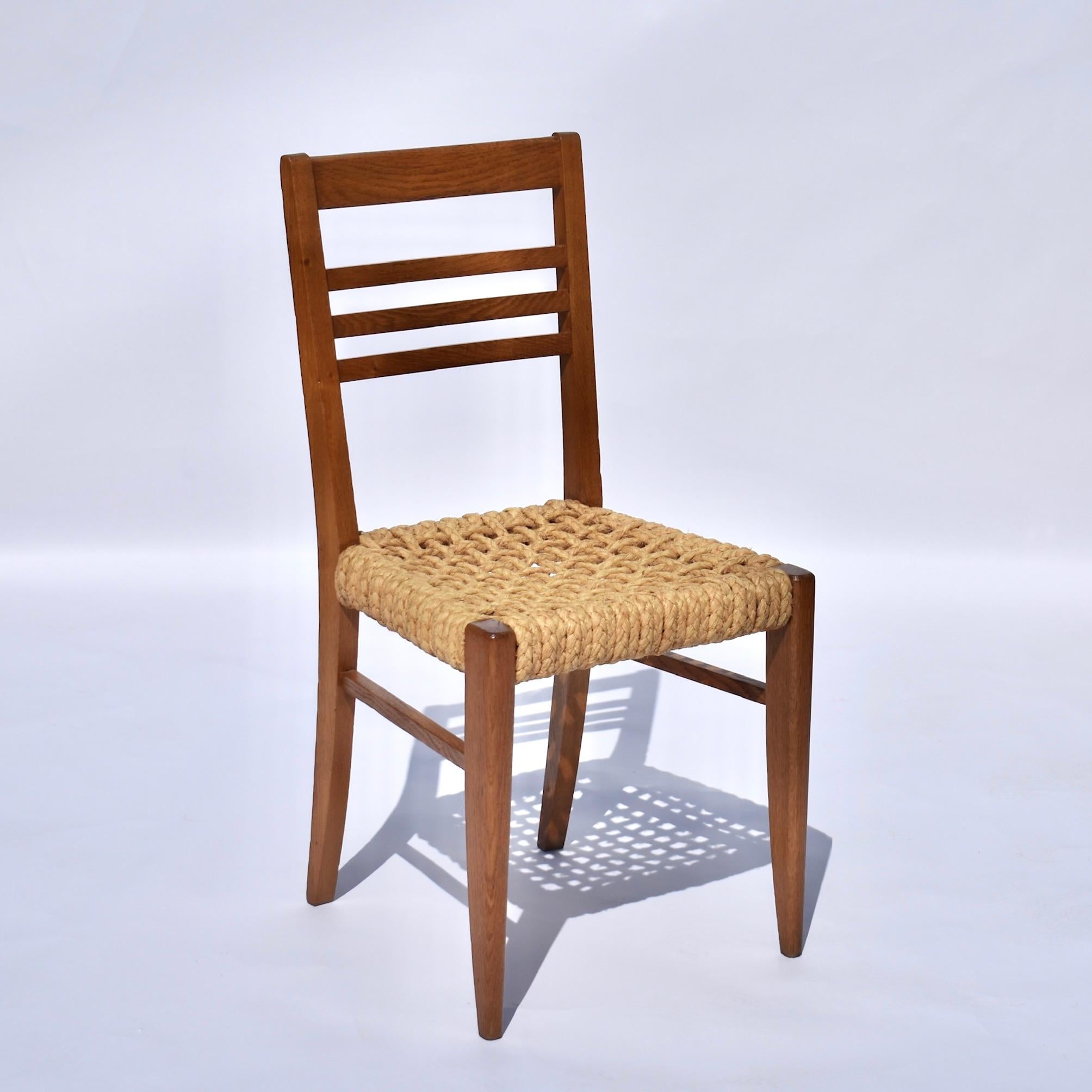 Corde Paire de chaises en corde et Wood Wood par Frida Minet et Adrien Audoux pour Vibo Vesoul en vente