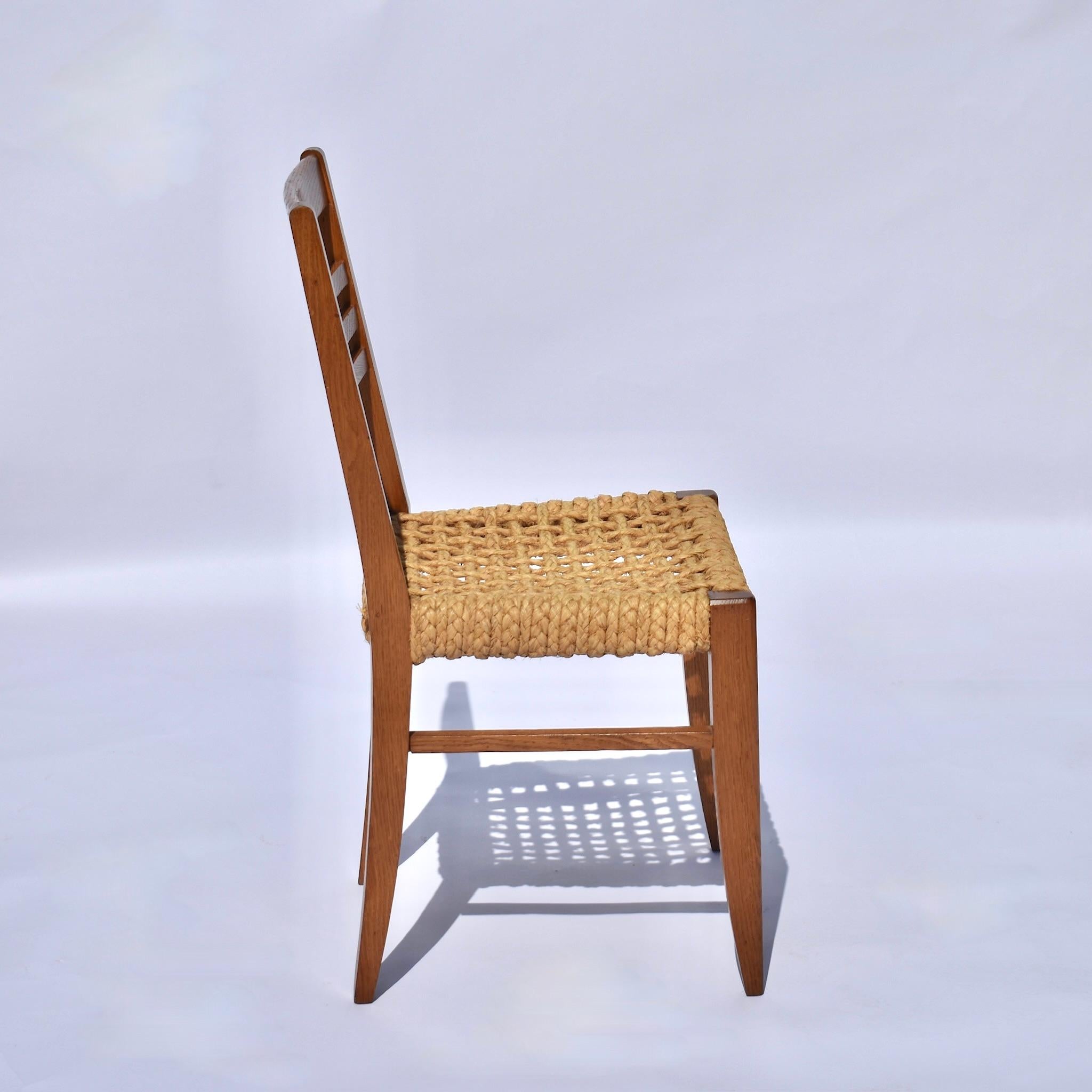 Paire de chaises en corde et Wood Wood par Frida Minet et Adrien Audoux pour Vibo Vesoul en vente 2