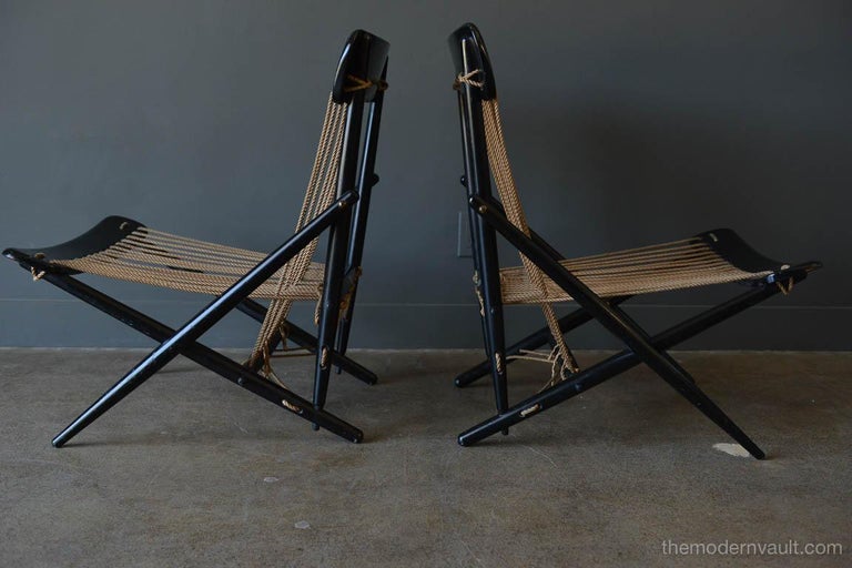 Pair of Rope Chairs by Maruni, circa 1955 at 1stdibs