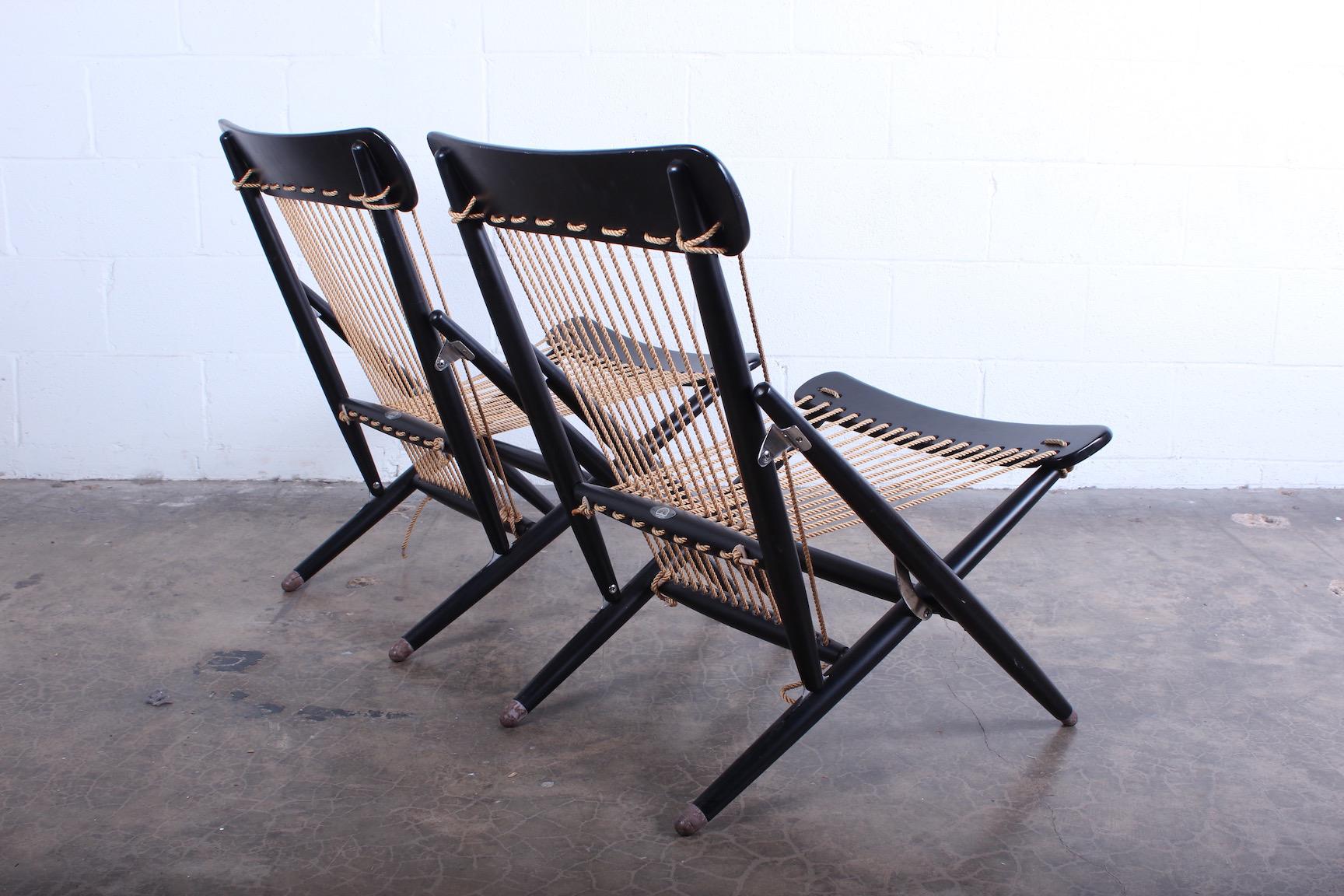 Pair of Rope Chairs by Maruni of Japan 10