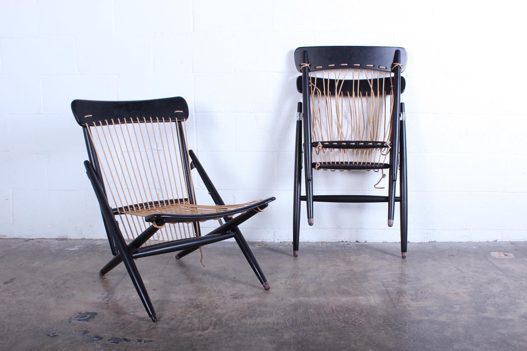 Pair of Rope Chairs by Maruni of Japan 11