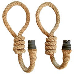 Pair of Rope Sconces by Audoux Minnet, France, 1960s