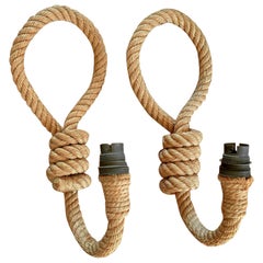 Pair of Rope Sconces by Audoux Minnet, France, 1960s