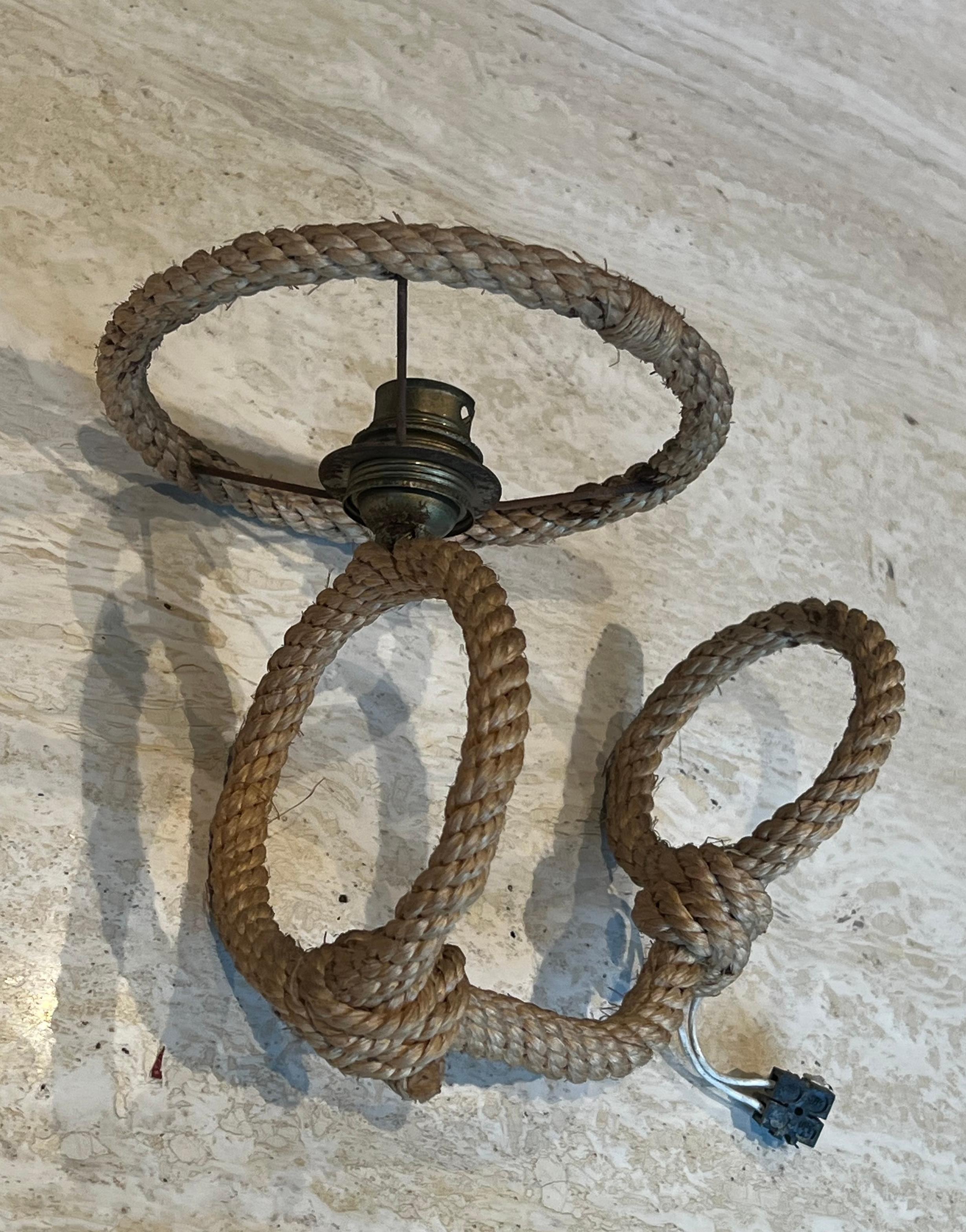 Pareja de apliques de cuerda de Audoux Minet en venta 3