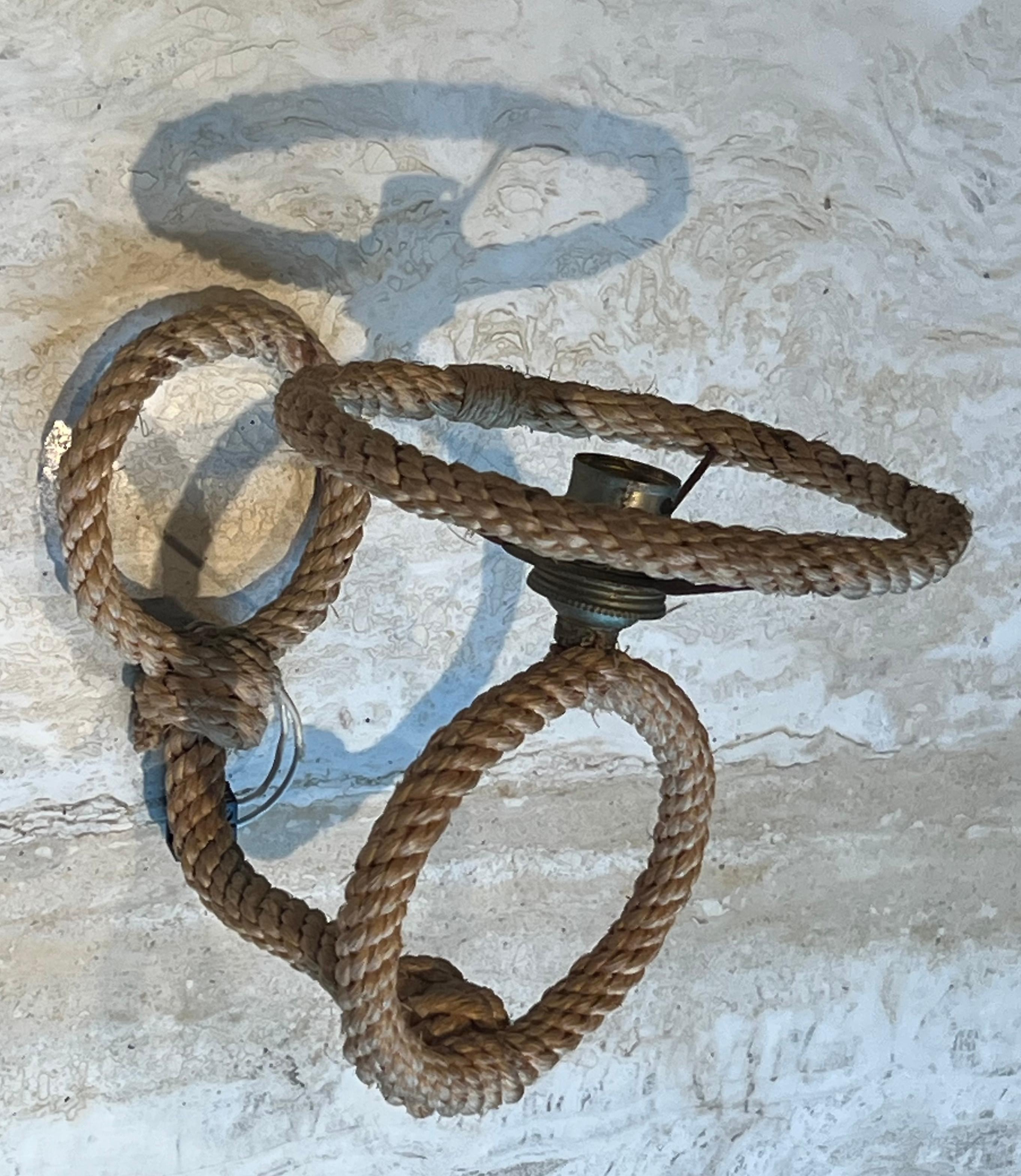 Pareja de apliques de cuerda de Audoux Minet en venta 7