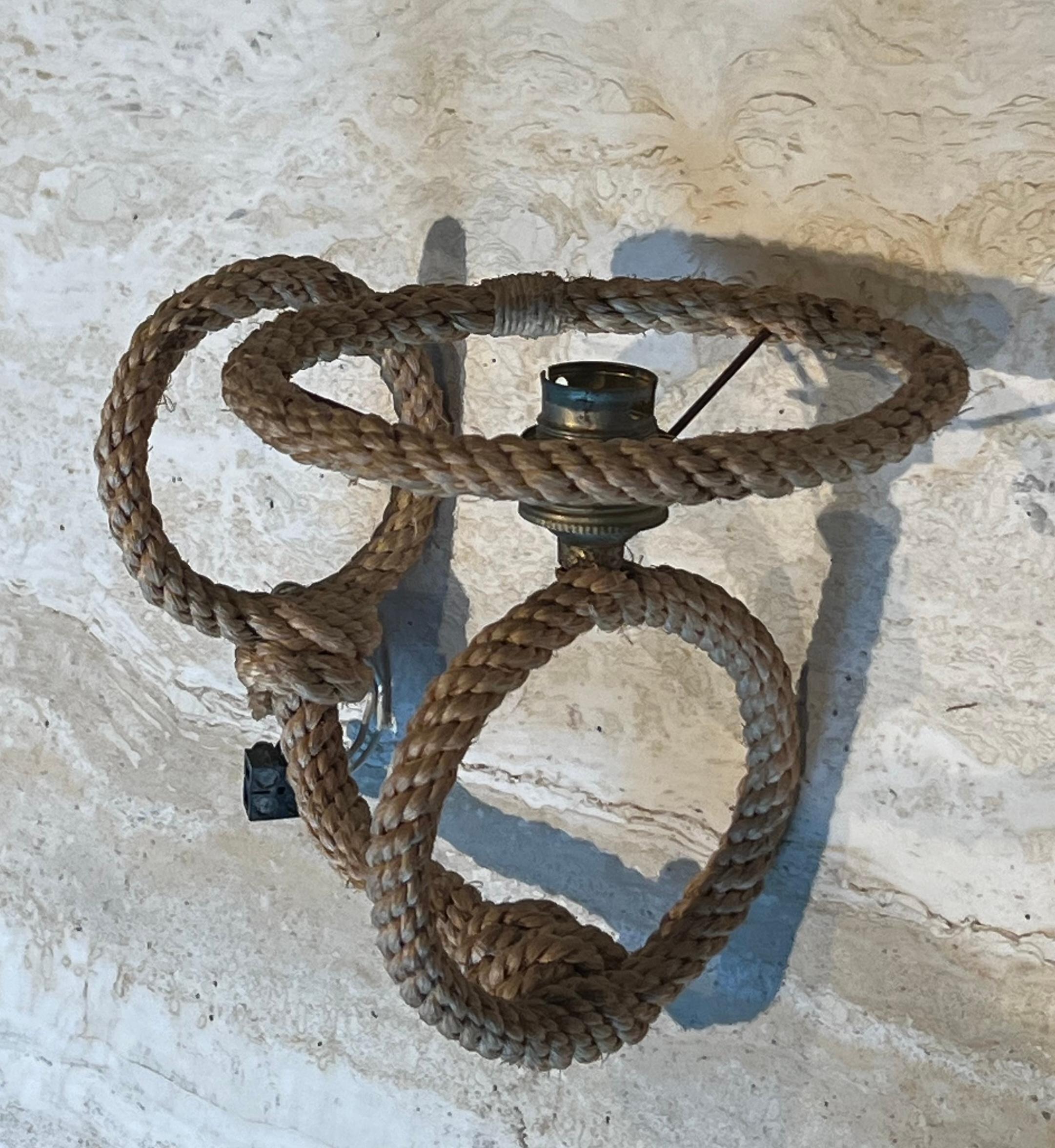 Pareja de apliques de cuerda de Audoux Minet en venta 8