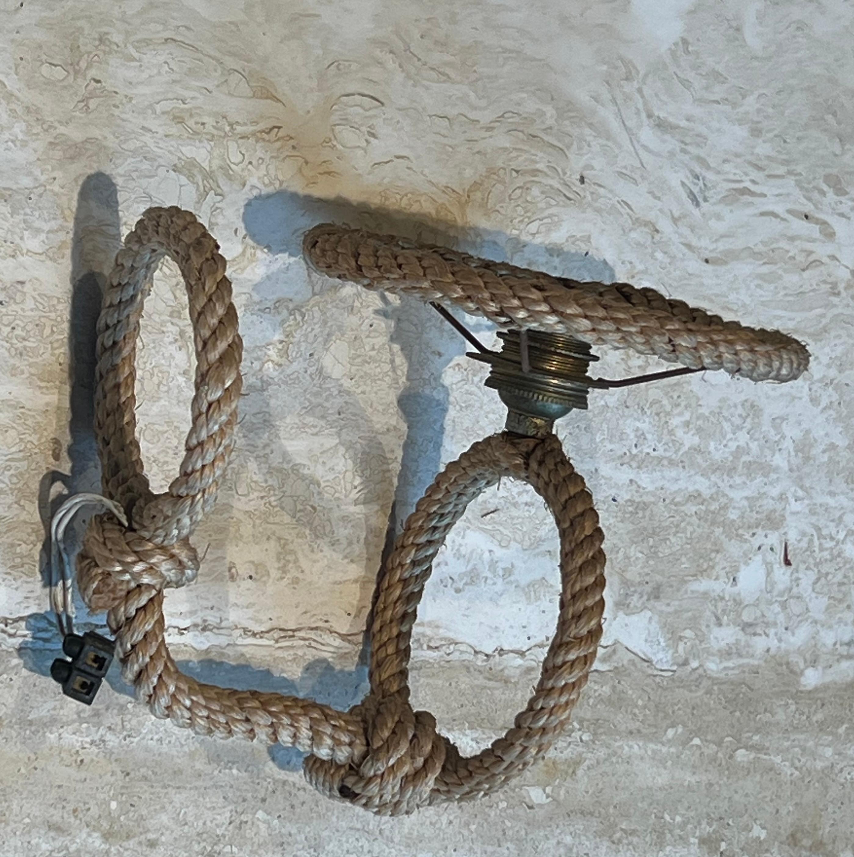 Pareja de apliques de cuerda de Audoux Minet en venta 10