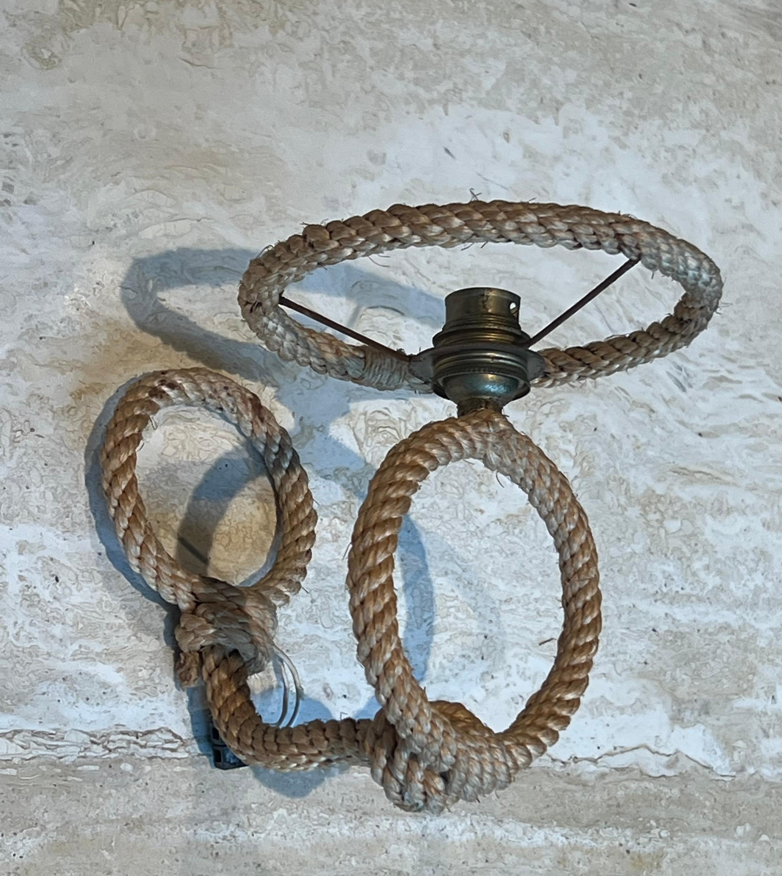 Pareja de apliques de cuerda de Audoux Minet Francés en venta